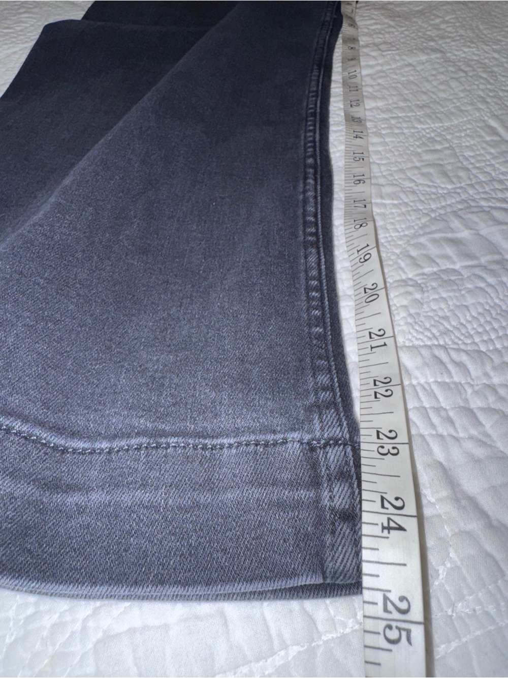 Pilcro Anthropologie Wide Leg Crop Jeans Dark Blue Wash Size 28 Patch Pocket - Picture 10 of 11